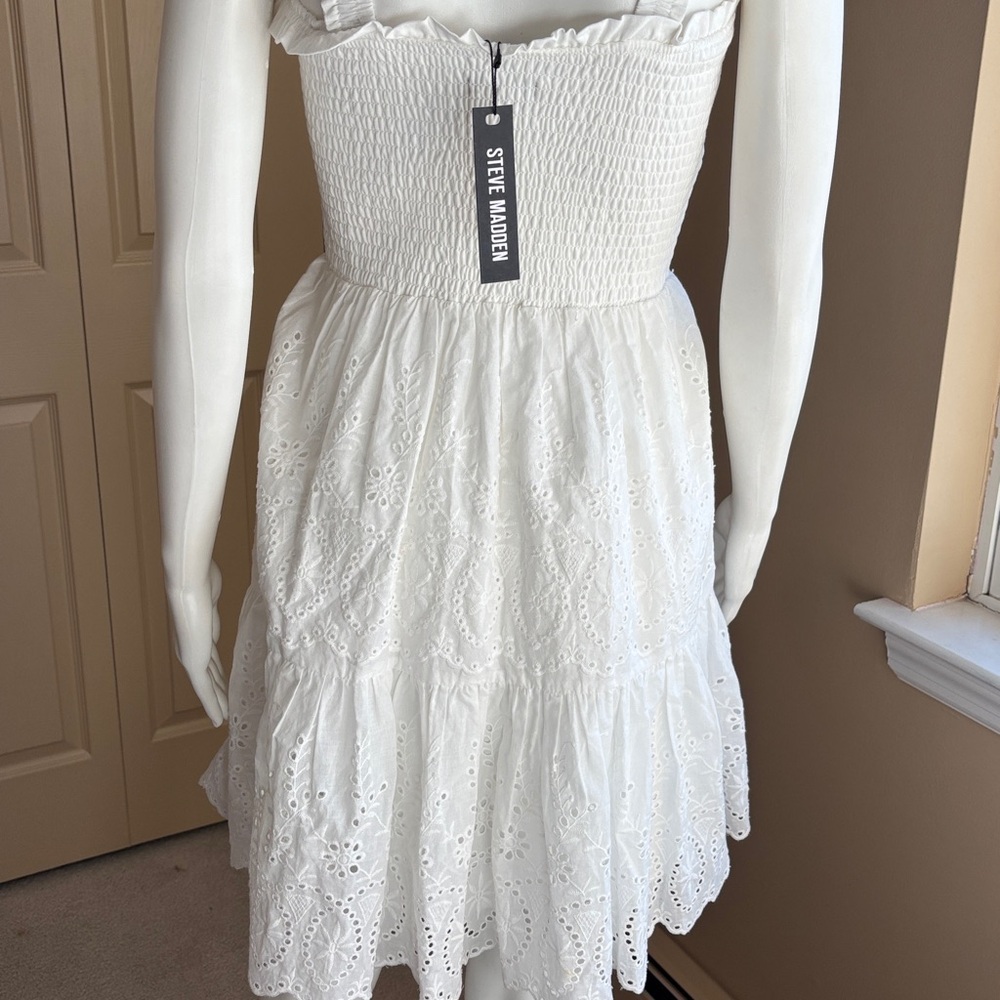 NWT STEVE MADDEN white eyelet dress - Picture 7 of 8